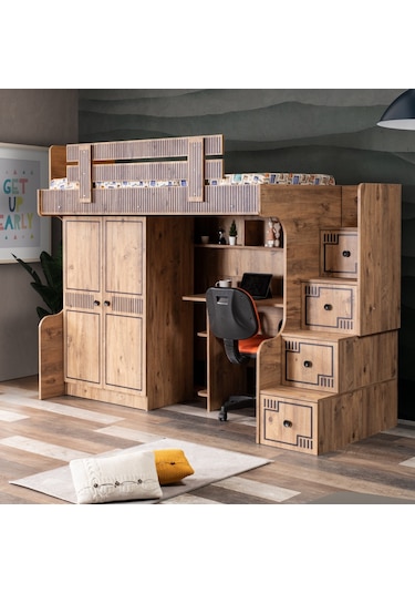 Setaymobilya Ranza , Natural Ranza + Dolap + Çalışma Masası