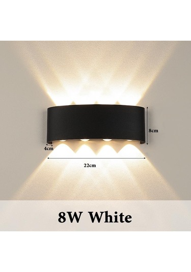 Soğuk Beyaz Modern Led Duvar Lambası Plastik Kabuk Oturma Odası İçin 8w Beyaz