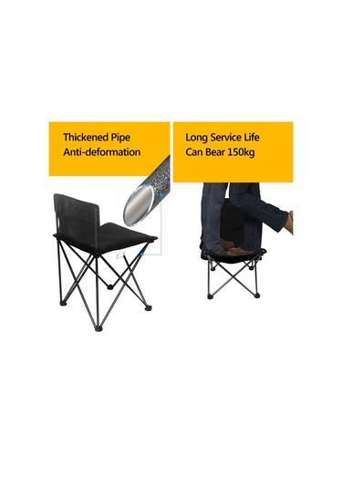 Xindoker Küçük Boy Siyah Dışarıda Kullanıma Uygun Katlanabilir Balıkçılık Sandalyesi - Yüksek Dayanıklı, Taşınabilir, Kaymazsız Piknik, Kamp, Barbekü Sandalyesi Çok Renkli