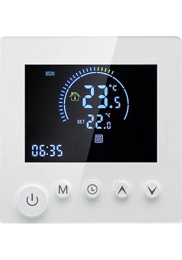 Ranyeek 3a Su Isıtma Sistemi İçin Akıllı Lcd Termostat, 90-240v, Programlanabilir Zamanlı Sıcaklık Regülatörü, 1 C Doğruluk