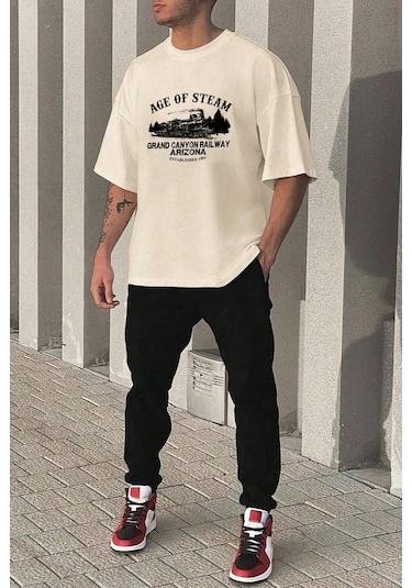 Antrasit Eşofman Takımı Bej1