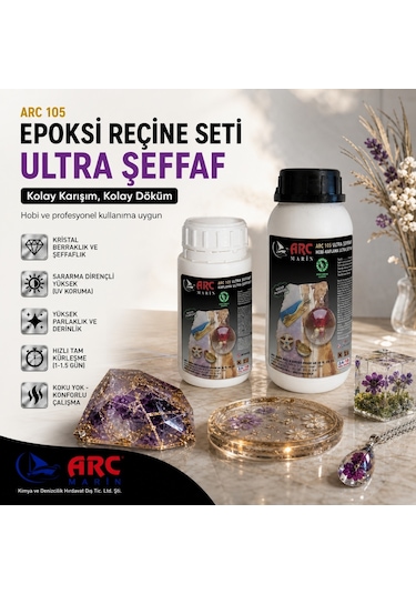 Arc 105 Ultra Şeffaf Hobi Reçine Seti .0,75 Kg Set