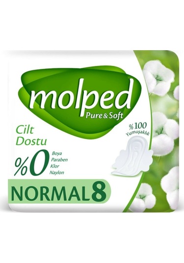 Molped Pure&Soft Hijyenik Ped Normal 8'li