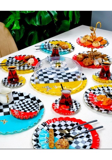 Glore 28 Parça Audra Çay Seti 69703 Çok renkli