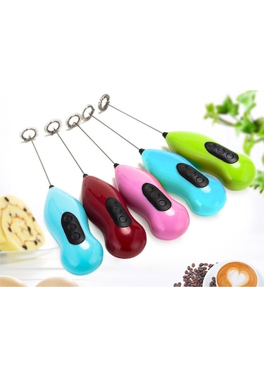 Pilli Mini Mikser Cappucino Krema Kahve Köpürtücü Çırpıcı