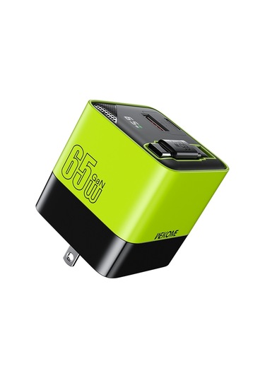 Wk Wp-u39 65w Usb-c / Tip-c, 80cm Tip-c Kablosu İle Usb Gan Hızlı Şarj Cihazı, Fiş Tipi: Abd Fiş Yeşil Yeşil