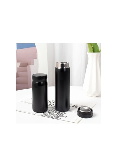 Trendooze Cloud011 Siyah 300ml Paslanmaz Çelik Termos, Vakumlu Sızdırmaz Kapaklı Hediye Edilcek Siyah