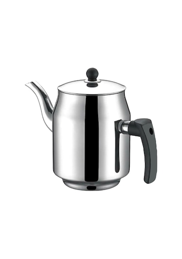 430 Paslanmaz Çelik Kahveci Demlik 1800ml 2 No Gri