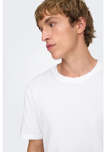 Only & Sons Erkek T Shirt 22025208 Beyaz