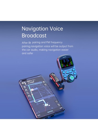 Springsun Araba Bt Mp3 Çalar Fm Verici Pd+qc3.0 Araba Şarj Adaptörü 2 İnç Oled Ekranlı Eller Serbest Arama Desteği U-disk/tf Kart