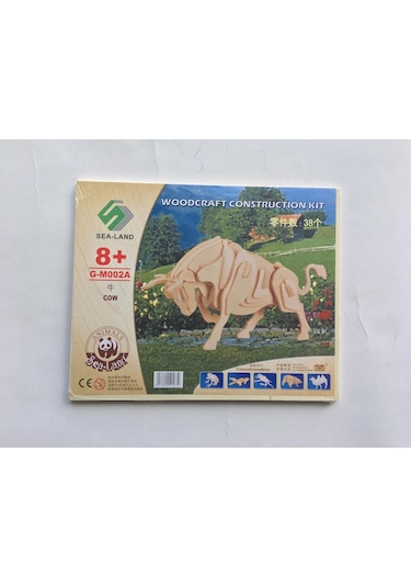 Ahşap 3d Boğa Maketi Puzzle