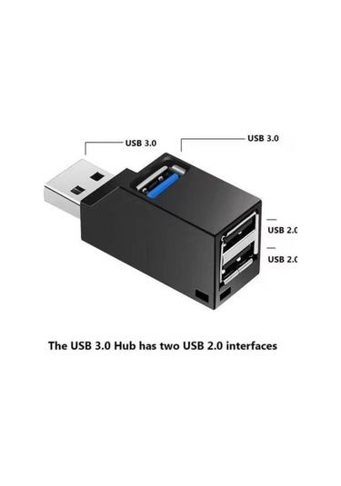 Venturemart Usb 3.0 Hub Adaptörü Dönüştürücü Mini Splitter Genişletici Kutusu 3 Port Pc Laptop Için Yükse