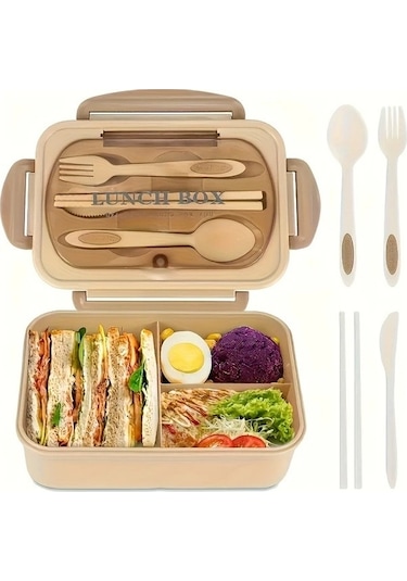 Trendooze Gaojunshop01 Mavi 3 Bölmeli Bpa İçermeyen Mikrodalgada Kullanılabilir Silikon Yemek Kutusu Mavi