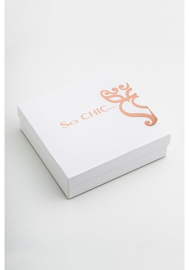 Işıltılı Gece 18 Ayar Beyaz Altın Kaplama Gümüş Tasarım Su Yolu Gerdanlık Beyaz