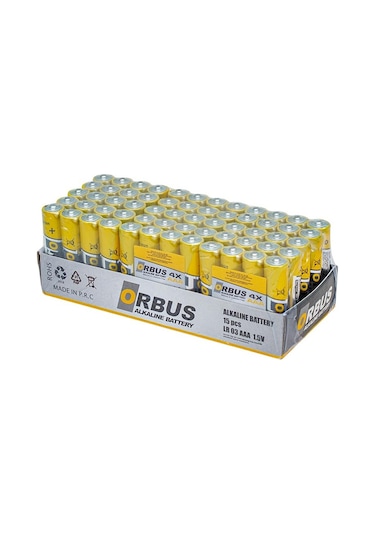 ORBUS ORB-LR03 AAA ALKALİN İNCE KALEM PİL (60LI PAKET)