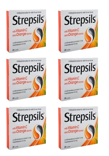 Strepsils Strepsils C Vitaminli & Portakal Aromalı 24 Pastil 6 Adet