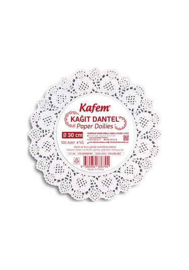 Kafem Dantel Kağıt 30 cm 100 Lü x 5 Paket