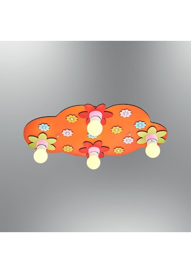 Özcan Aydınlatma 4802-5 Çiçek Kırmızı Armatür Çocuk Odası