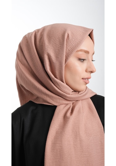 Gül K. Düz Klasik Şal Pamuk Caz Sade 202105 18 Gülkurusu