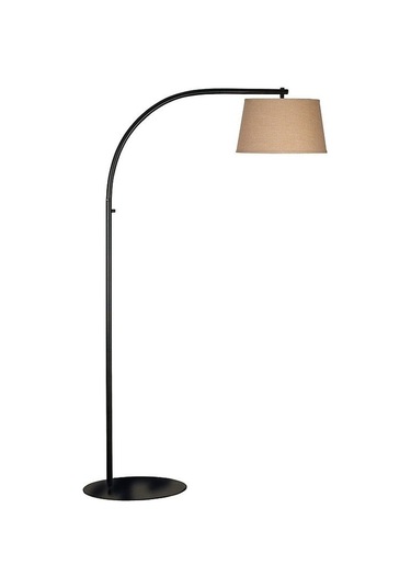 RİOLİGHT RETRO,KREM KUMAŞ,SİYAH METAL GÖVDE LAMBADER KÖŞE LAMBASI