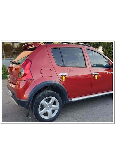 Dacia Sandero Krom Kapı Kolu 2008-2012 4 Kapı Paslanmaz  Çelik