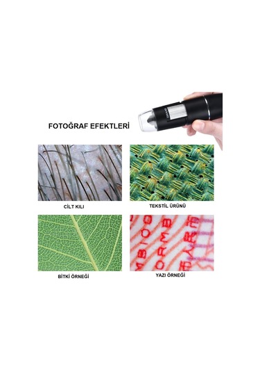 Dailytech 1600x Zoom 2mp Usb Dijital Mikroskop 8 Ledli Kamera