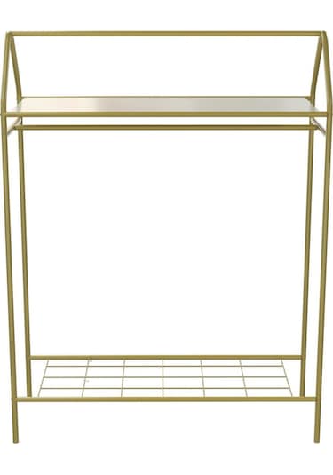 Metallica Concept Home Hanger Gold Elbise Askılığı Raflı New Design Konfeksiyon Askısı Ayaklı Askılık Altın