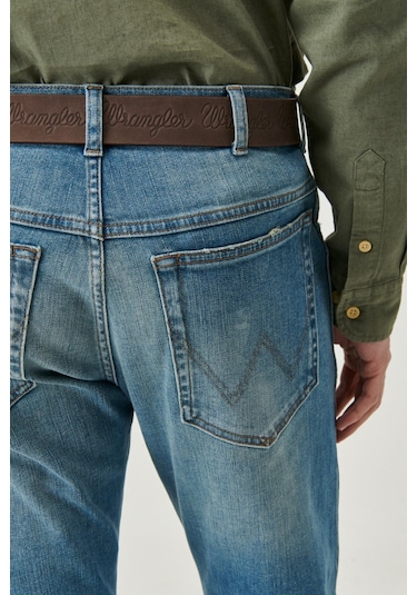Wrangler Erkek Texas Slim Fit Dar Kesim Normal Bel Esnek Pantolon 673w12s004 Lacivert