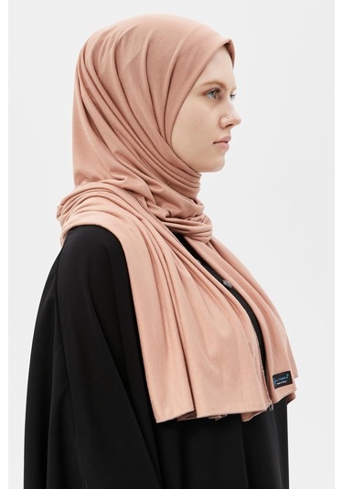 Tesettür Penye Şal Düz Bej
