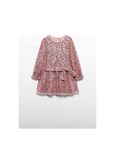 Mayoral Abel&lula Kız Çocuk Uzun Kol Pullu Elbise Pembe