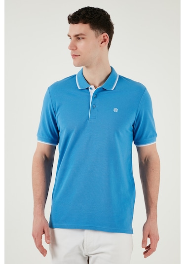 Buratti Pamuklu Slim Fit Şerit Detaylı Düğmeli Polo Yaka 4'Lü Paket Erkek T Shirt 5902118S4 Antrasit-Haki-Koyu Mavi-Vizon