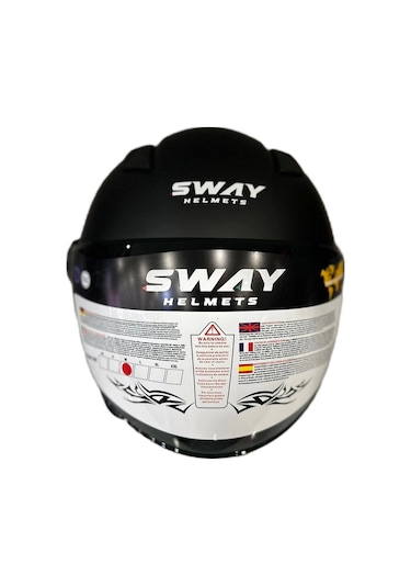 Sway Sw 765 Çenesiz Açık Motosiklet Kaskı Mat Siyah