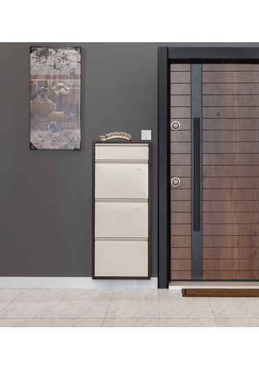 Kaser Metal 3'Lü Ekstra Metal Ayakkabılık (548177881) Kahverengi