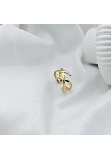 Çelik Gold Ayarlanabilir Yüzük Sevgiliye Hediye Altın