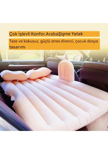 Araba Şişme Yatağı Açık Gri