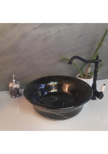 Toros Siyah Elegant Çanak Lavabo