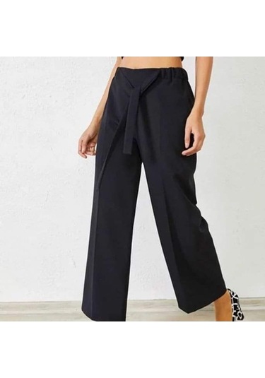 Bav Butik Ayvitrin Kadın Kemerli Double Paça Pantolon