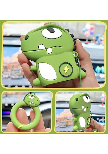 Jzcat Aircraft Byd B Uyumlu Şimşek Ejderha Silikon Karikatür Araba Anahtarı Kılıfı