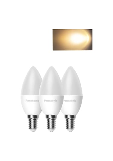 Panasonic 6,5w 50w Led Mum Ampul Sarı 2700k - E14 3 Adet Avize Lambası