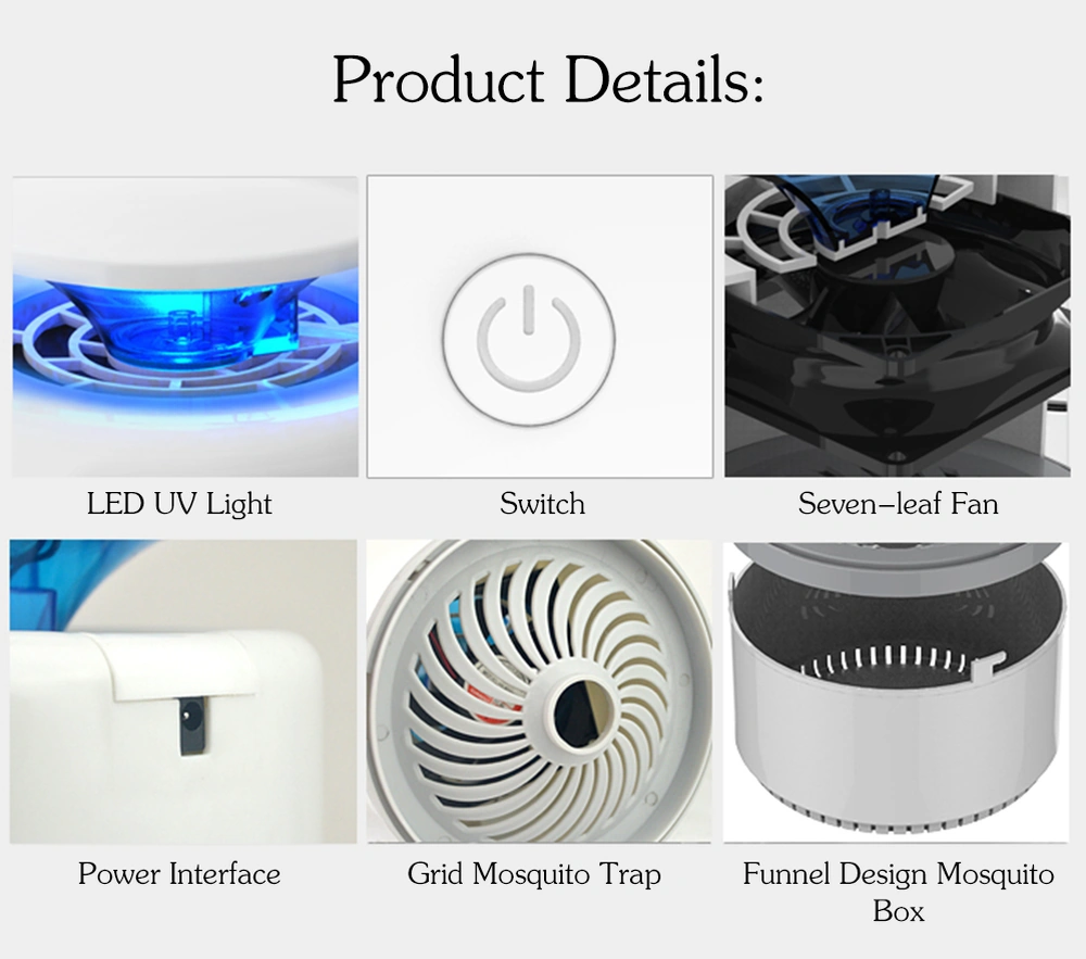 Youmex Beyaz Usb 5w Uv Led Işık Katalizörü Sinek Öldürücü Lambası - 20-50 M² Kapsama, 390nm Dalga Boyu, Sessiz Suction Teknolojisi