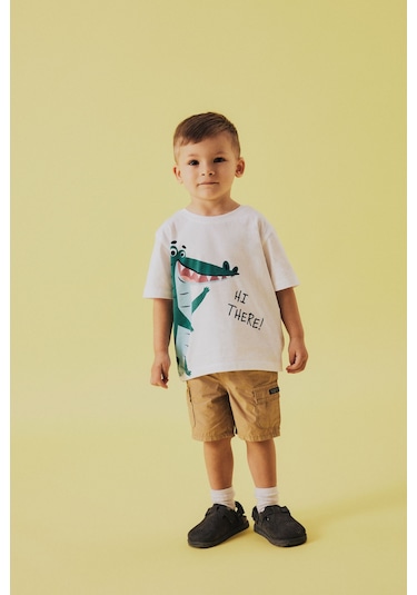 Name It Nmmhelge Ss Nreg Top Pb Beyaz Erkek Çocuk Kısa Kol T-shirt Beyaz