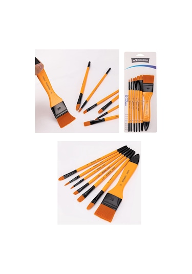 7 PARÇA SANAT FIRÇA YAĞLI BOYA AKRİLİK SULU BOYA FIRÇA SETİ