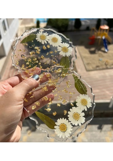 4 Lü Epoksi Bardak Altlığı - 121 Şeffaf