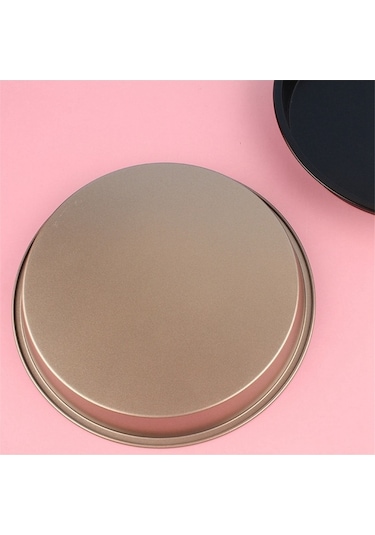 Trendooze Yuvarlak Tepsisi Tavası Siyah Siyah Plakası Pizza Pizza Pişirme Kalıp Kalıbı 8ın Aa Siyah