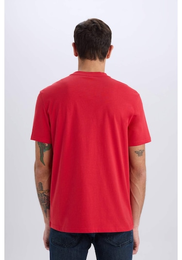 DeFacto %100 Pamuk New Regular Fit Bisiklet Yaka Basic Düz Kısa Kollu Tişört V7699AZ25SPRD79