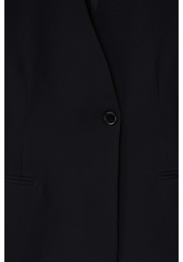 Thalure Kadın Siyah Yakasız Blazer