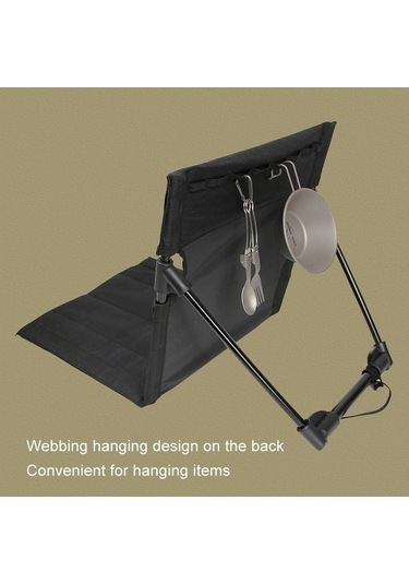 Prestigegoods Cool Camp C-y006 Kamp Sırt Minderi Alüminyum Katlanır Plaj Sandalyesi Siyah Siyah