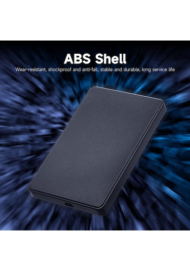 Xiyyadms Usb2.0 320gb Dış Hard Disk, Hafif Taşınabilir, Sabit Dayanıklı, Siyah, Abs Kasa, 12x7.5x1.3cm, Win7/8/10/vista Desteği