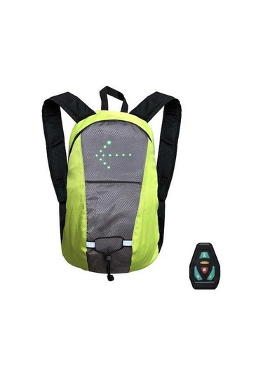 Ebitda 15l Su Geçirmez Bisiklet Sırt Çantası - Uzaktan Kumanda, Led Işıklı, Gece Güvenliği Çok Renkli