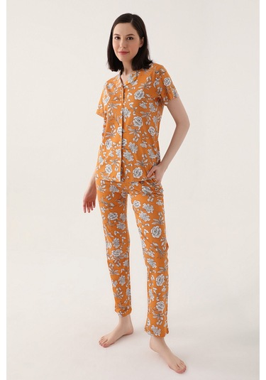 Arnetta Safran Kadın Gömlek Pijama